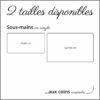 2 tailles disponibles de sous-mains en vinyle aux coins arrondis