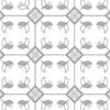 Détail motif carreaux de ciment Tulipes cabochons en camaïeu de gris - Mon Carré Créatif