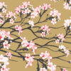 Détail n°2 motif floral Fleurs de cerisier fond or - Mon Carré Créatif