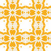 Détail motif carreaux de ciment Fleur de plume jaune crème blanc - Mon Carré Créatif