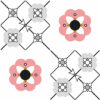 Détail motif carreaux de ciment Graines de fleurs framboise claire - Mon Carré Créatif