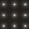 Détail motif géométrique Illusion stellaire blanche fond noir - Mon Carré Créatif