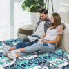 Tapis vinyle Duos de cœurs en camaïeu de bleu