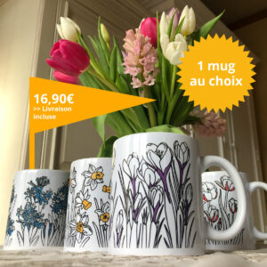 Précommande d'un Mug de Printemps fleuris au choix - Mon Carré Créatif